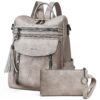 Sac à dos Shrrie femme en cuir PU élégant et anti-vol pour travail, voyage et collège avec bandoulière amovible Gif