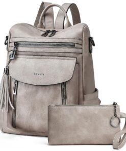Sac à dos Shrrie femme en cuir PU élégant et anti-vol pour travail, voyage et collège avec bandoulière amovible Gif
