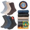 SOXCO chaussettes chaudes hommes et femmes - chaussettes d'hiver thermiques, lot de 6 paires - chauffantes, confortables