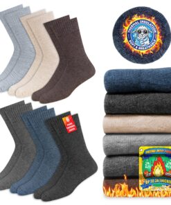 SOXCO Chaussettes Chaudes pour Hommes et Femmes - Chaussées d'Hiver Thermiques pour restauration outdoor, Chaussettes d'