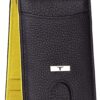 URBAN FOREST Portefeuille en Cuir avec Pince à Billets, Minimaliste pour Homme, Noir et Jaune