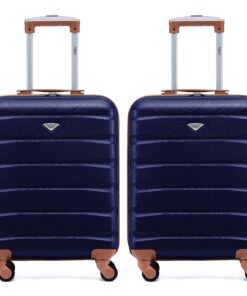 Valises Flight Knight Lot de 2 Rigides en ABS 55x40x20cm Approuvées easyJet Jet2 Ryanair Priority Bagage Cabine Léger