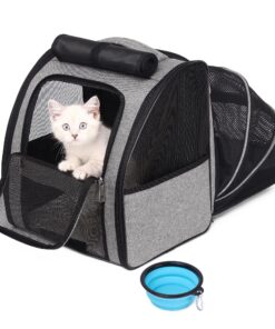 Sac à Dos pour Chats, Confortable et Véhicule-approuvé pour Voyage et Randonnée, Conception Ventilée pour Extérieur, Tai