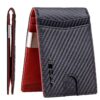 VISOUL Portefeuille à Pince à Billets en Cuir Véritable pour Homme avec Blocage RFID, Portefeuille Mince pour Homme, Sac