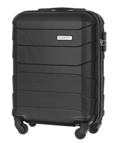 BARRENS Valise Cabine Rigide Noir Rigide 55x40x20 Usage Voyageurs Scène Voyage Fonctionnel Ultra-Léger 4 Roues Silencieu