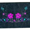 Syl'la Porte chéquier en cuir long noir avec motif floral pour hommeaffaires