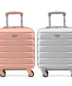 Case de voyage Flight Knight Lot de 2 Bagages à main en ABS rigide 4 roues, approuvé pour plus de 100 compagnies aérienn