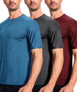 E-LIINJOYE t-shirts à manches courtes séchage rapide homme course à pied