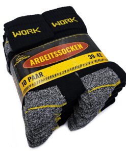 MOUNTREX Lot de 20 paires de chaussettes de travail en coton pour hommes - Confort et durabilité pour le travail intensi