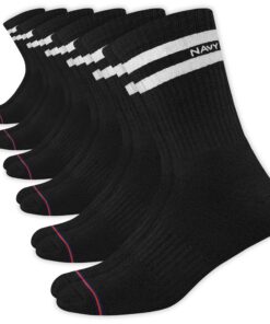 Chaussettes de Sport NAVYSPORT Lot de 6 Paires Homme Classiques Hautes Coton Coussin Épais
