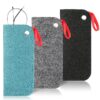 Hifot Doux Étuis à Lunettes 3 pièces, Feutres Voyageables Portables, Idéaux pour les Hommes et les Femmes en Vacances, P