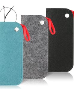 Hifot Doux Étuis à Lunettes 3 pièces, Feutres Voyageables Portables, Idéaux pour les Hommes et les Femmes en Vacances, P