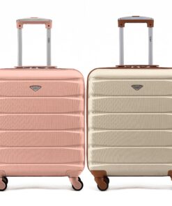 Valises de voyage Flight Knight - Rigides, Légères en ABS, 4 Roues, Approuvées pour British Airways et easyJet, Grand Sa