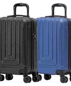 Bagages A Main Legers Flight Knight - 8 Roues Spinner & Serrure TSA - Approuves pour 100 Compagnies Aeriennes - 55x35x20