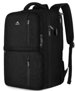 MATEIN Sac à Dos Voyage Cabine Avion 44L avec USB et Antivol, Compatible Lufthansa/AirFrance, Grand Bagage 55x40x20cm po