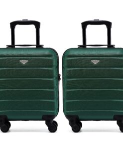 Case de Voyage Flight KnightLot de 2 Bagages à Main en ABS Rigide 4 Roues Approuvé pour Plus de 100 Compagnies Aériennes