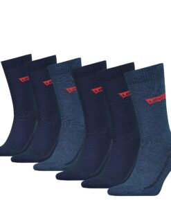 Levi's Classic Chaussettes Lot de 6 Populaire chez les Hommes et les Femmes pour le Travail et le Week-End Spécificités