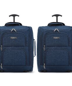 Valises Cabine Flight Knight Approuvées par Easyjet | Légères sous le Siège | 2 Roues | 45x36x20 cm | Parfaite pour les