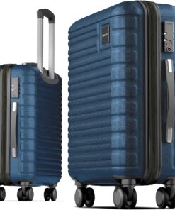 Valise de voyage Travely Ryanair Lufthansa Eurowings 55x40x20cm TSA Serrure 36Lavec Roulettes Souples Valise Cabine
