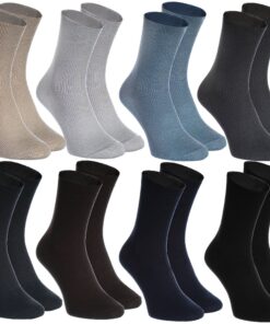 Socks Diabétiques Sans Pression Femme Homme - 8 Paires | Chaussettes pour Diabétiques | Souple et Comfortables | Idéales