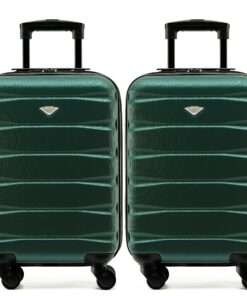 Case de voyage Flight Knight Lot de 2 pour bagages à main légers en ABS rigide 4 roues, approuvé pour plus de 100 compag