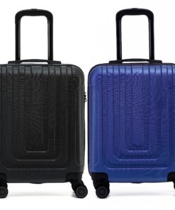 Bagages Flight Knight - 2 Hartschalen - Poids léger - Valise à roulettes spinner - TSA - Prise USB - Valide pour 100+ Co