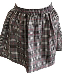 Jupe Écossaise Mini Kilts haute taille Grise Femme Tartan 44