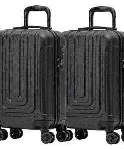 Bagages À Main Flight Knight Premium - Légers & Spunners 8 Roues - Serrure TSA & Port USB - Approuvé pour EasyJet, Ryana